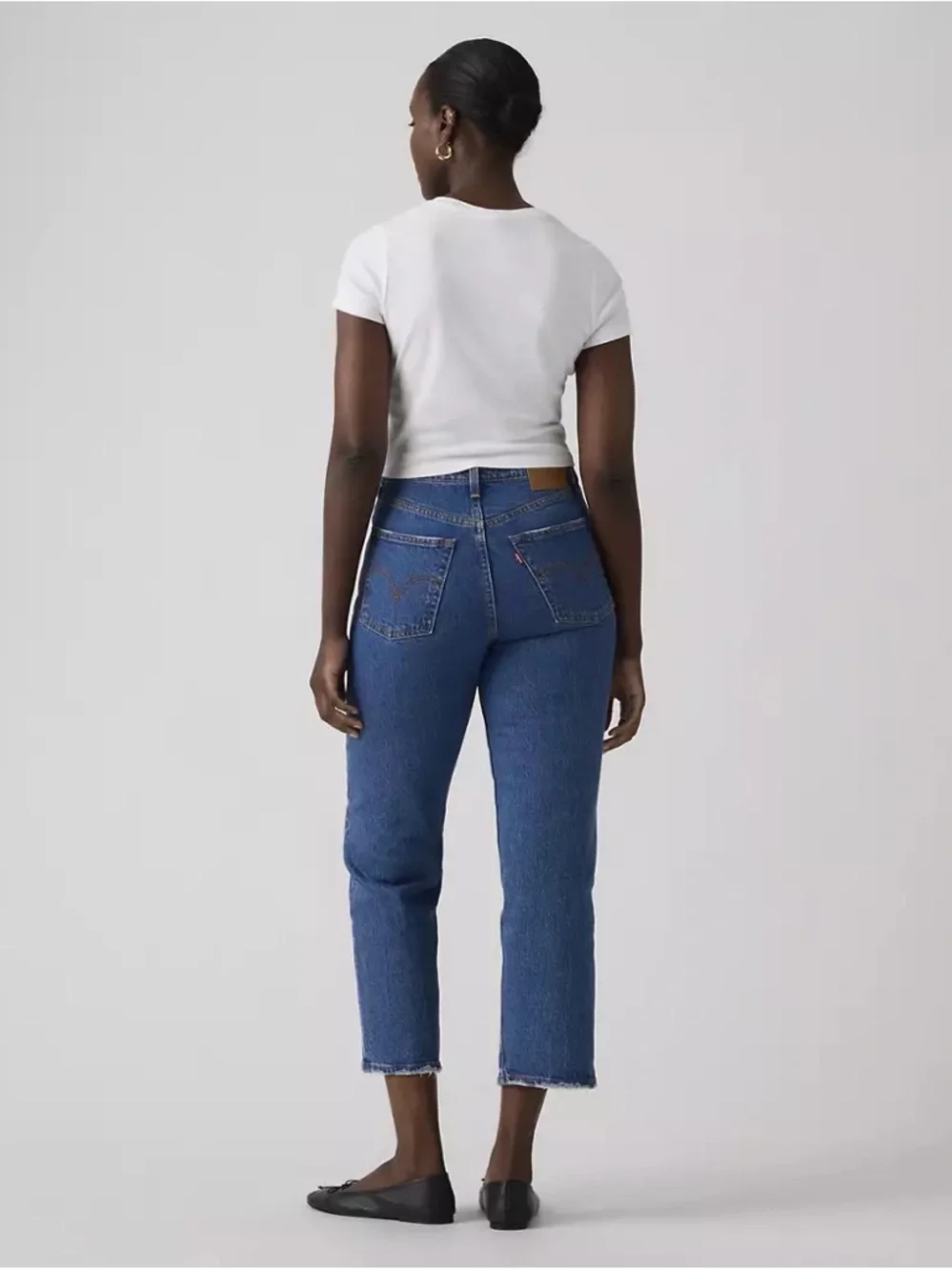 Levi's RIBCAGE STRAIGHT ANKLE WOMEN'S JEANS size 31 mid wash - Picture 3 of 7